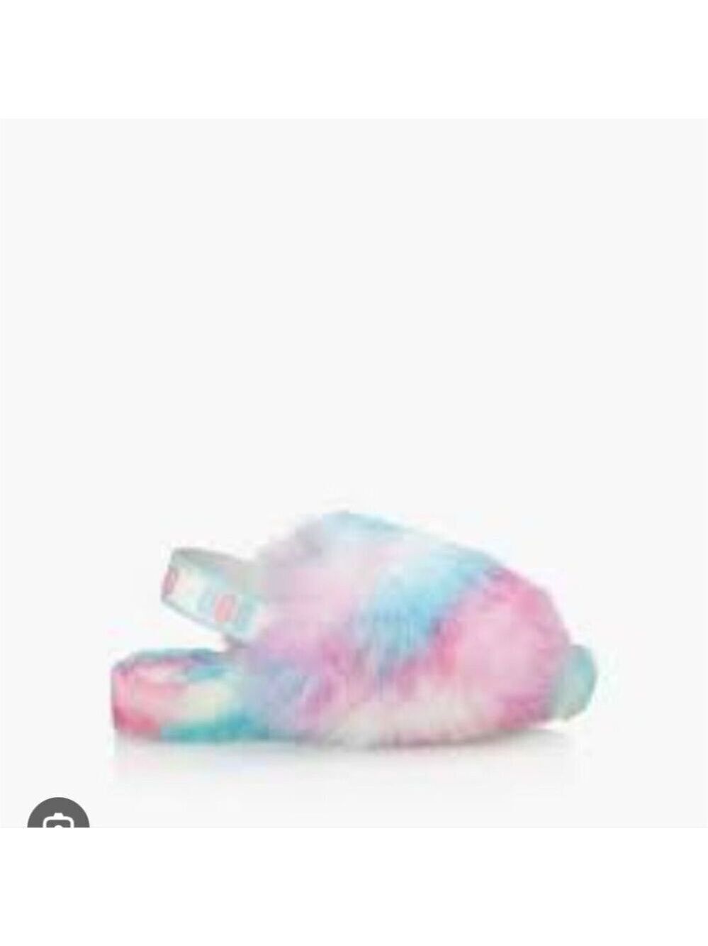 UGG | Slipper Cotton Candy Kids Fluff Yeah Fur Pink Blue baby Sz 8